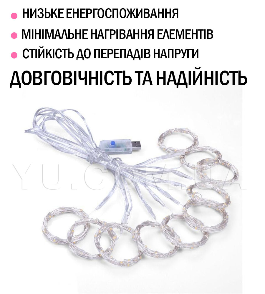 Світлодіодна гірлянда водоспад LED Digital Light Series 3x2,5м RGB